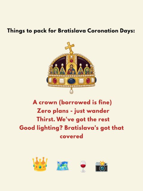 No itinerary needed. Just show up. 🗺️
Coronation Days are back, three days of royal pageantry, free concerts, wine and wandering through one of Europe's most beautiful old towns.
📅 24–26 July

 #visitbratislava #thisisbratislava #slovakia