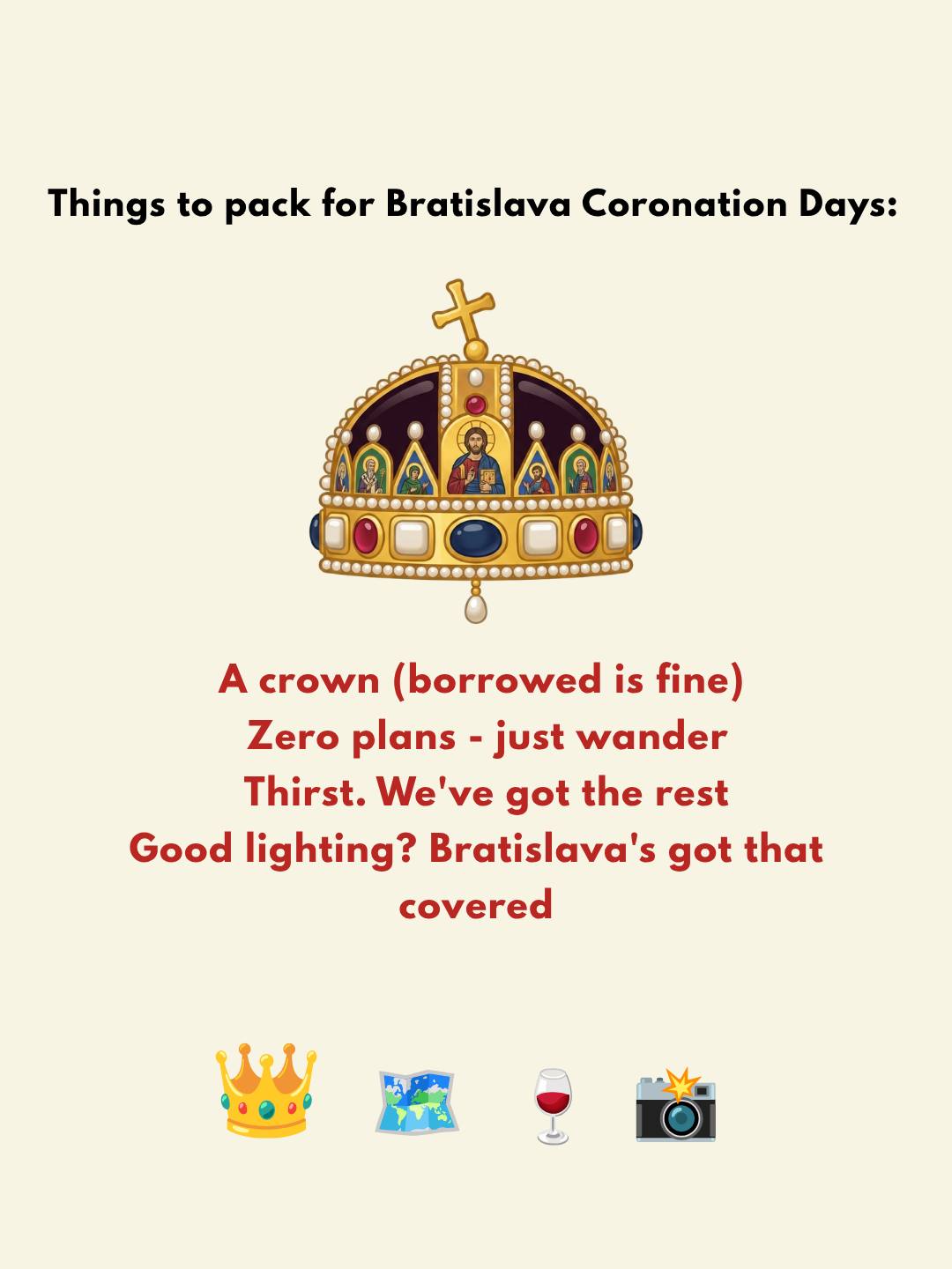 No itinerary needed. Just show up. 🗺️
Coronation Days are back, three days of royal pageantry, free concerts, wine and wandering through one of Europe's most beautiful old towns.
📅 24–26 July

 #visitbratislava #thisisbratislava #slovakia